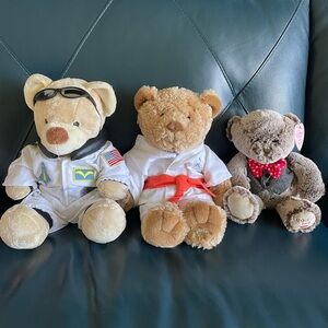 2 build the bears with cute outfits + free Godiva bear